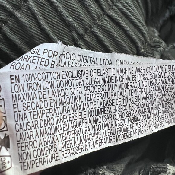 Forever 21- Size Small Jrs.  Army Green Cargo Cotton Pants-Side Pockets-Elastic - Picture 13 of 13